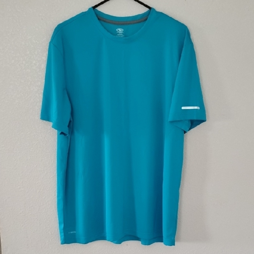 Athletic Works Teal and Gray Women's Jersey Top